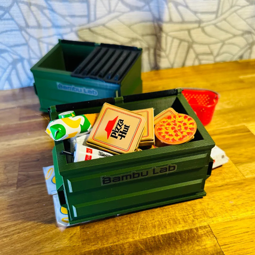 Desk Dumpster Bin Mini Trash Can