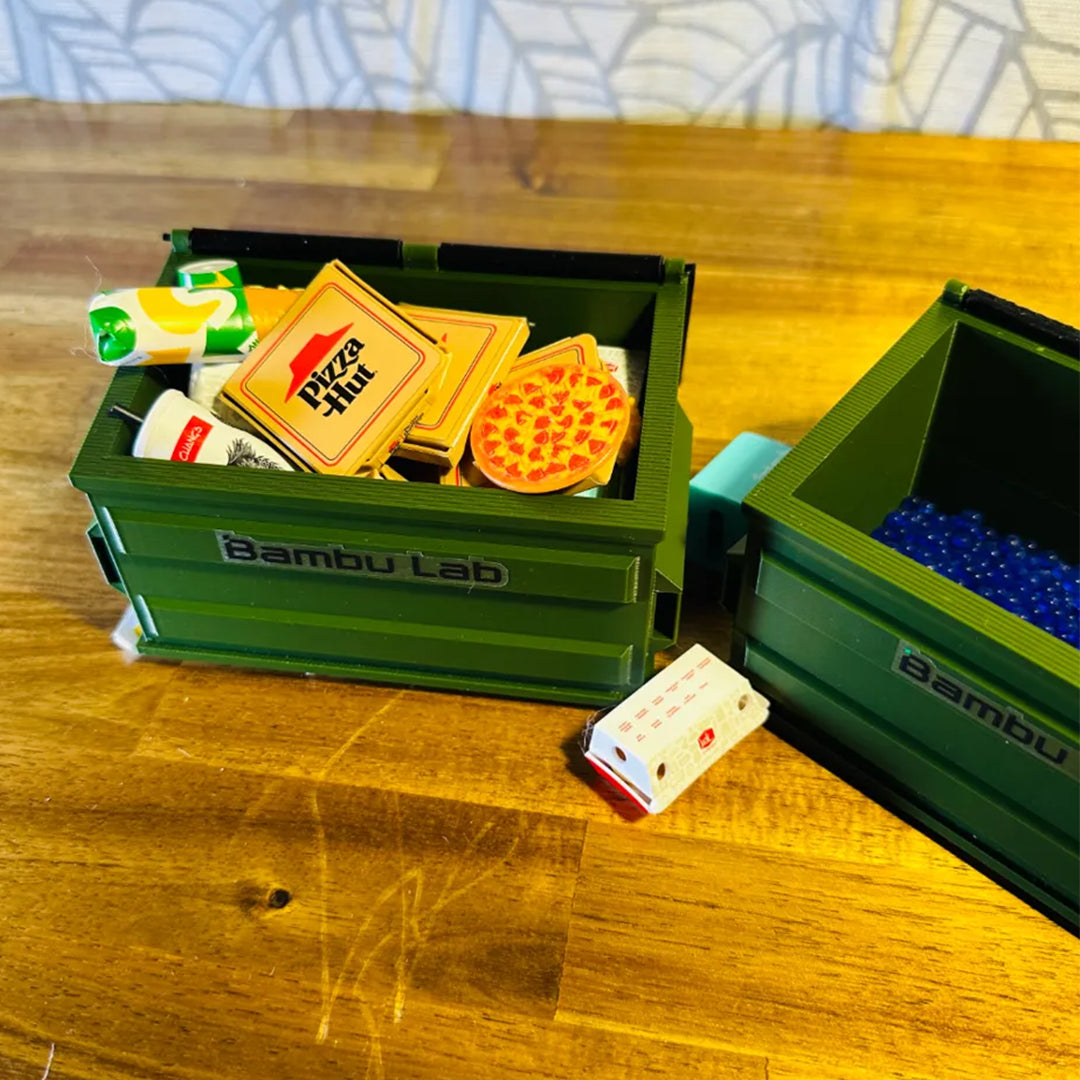 Desk Dumpster Bin Mini Trash Can