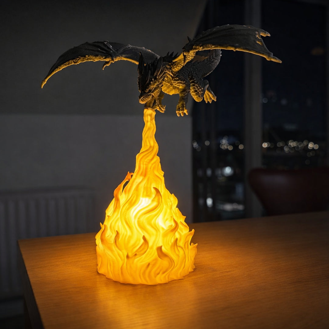 Flame Breath Dragon Lamp
