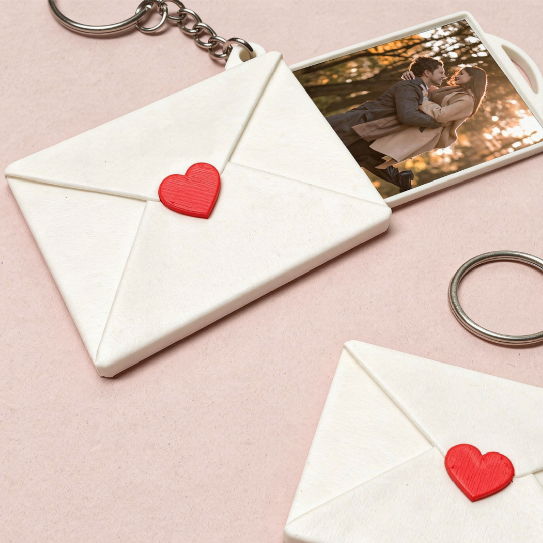 Letter Keychain With Photo